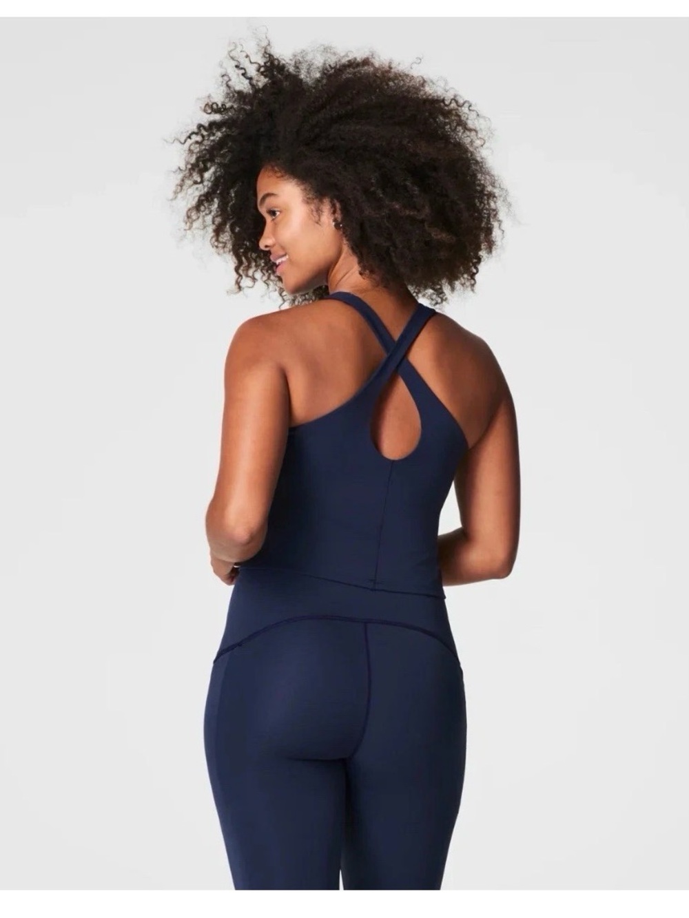 Spanx Moving Contour Crossback Shelf Tank Timeless Navy 50798R Size 1X Plus